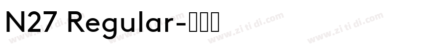 N27 Regular字体转换